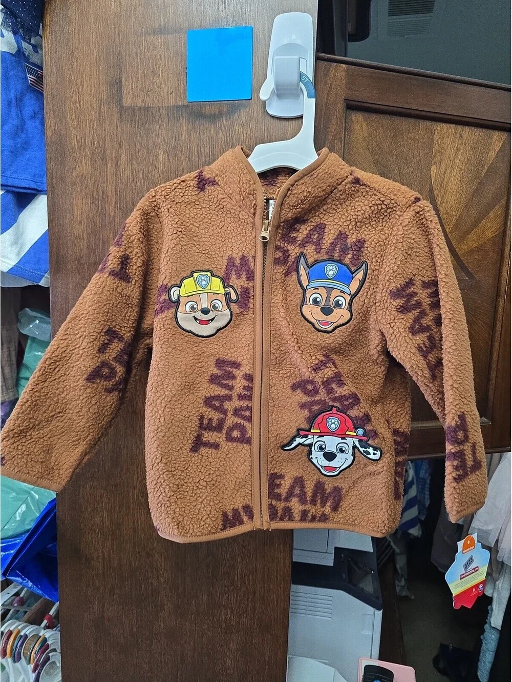 3t brand new fleece, paw patrol jacket item 123G2